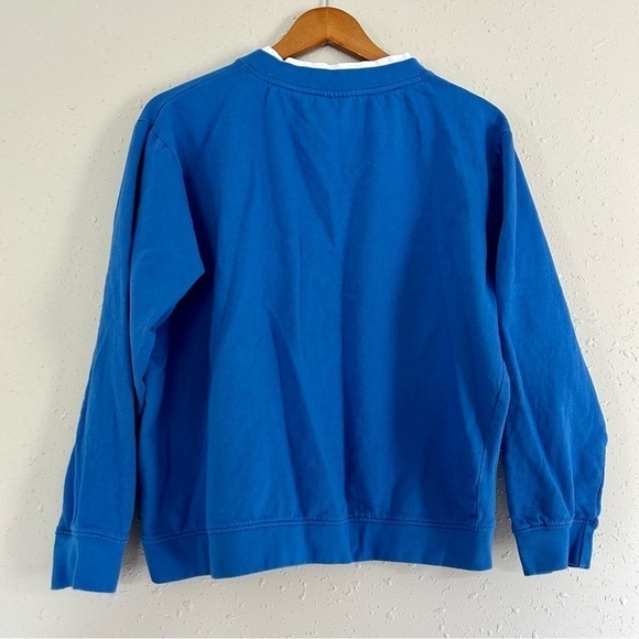 Vintage Blue Crewneck Coastal Grandma Butterfly Sweatshirt XL Retro 90s - Picture 4 of 6